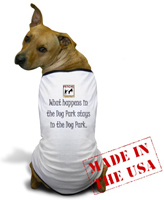 doq with cafe press logo t-shirt